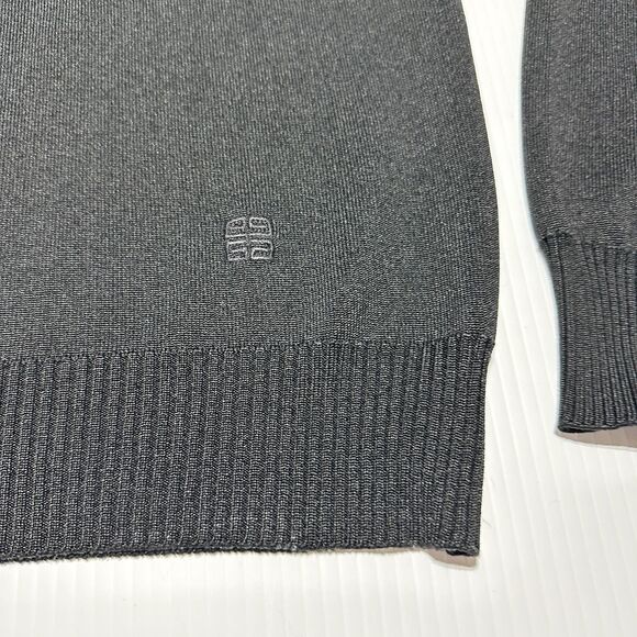 Givenchy Sport Vintage Black Mock Neck Sweater Size 40 M Long Sleeve Pullover - Picture 9 of 9